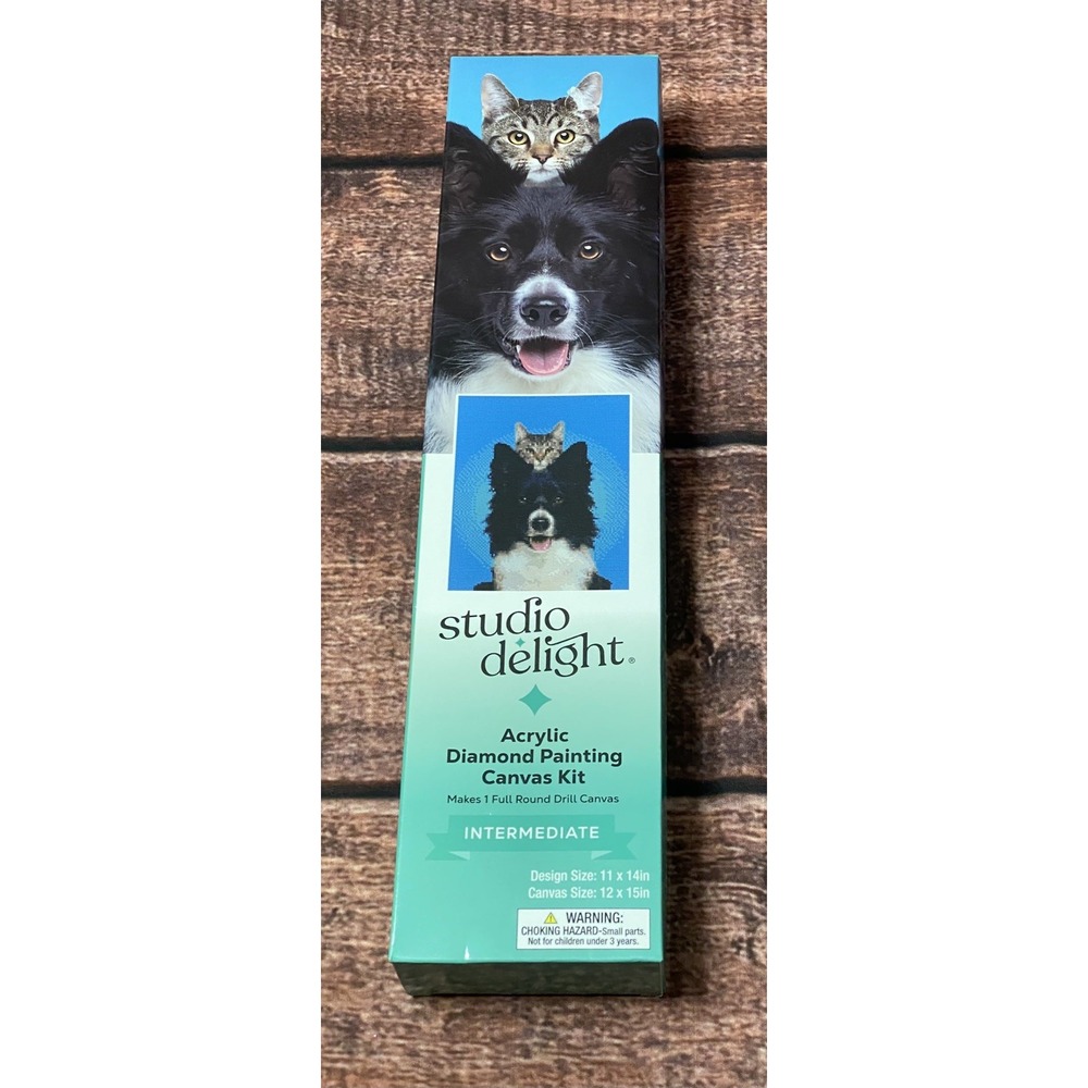 Studio Delight Cat and Dog Acrylic Diamond Painting Canvas Kit Hobby Lobby New
